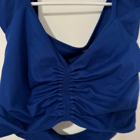 free people breathe deeper crop tank sapphire skies size medium - Picture 3 of 5